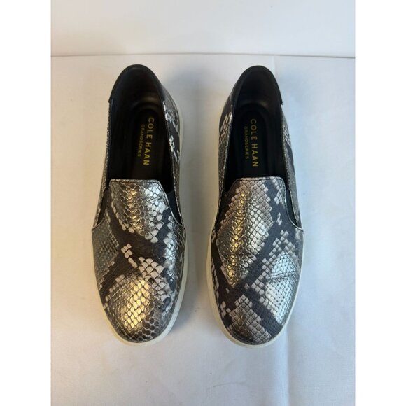 Cole Haan Grand Women’s Size 6B Sneakers Snake Skin Leather Slip On Comfort Shoe - Picture 3 of 12